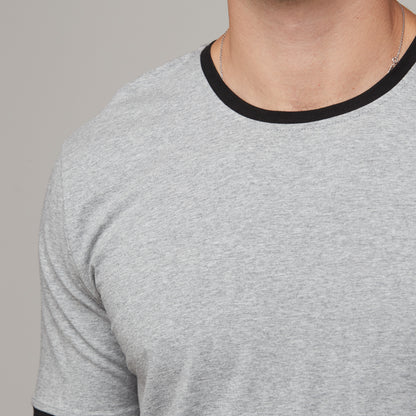 Liam Tee Grey Marle/Black