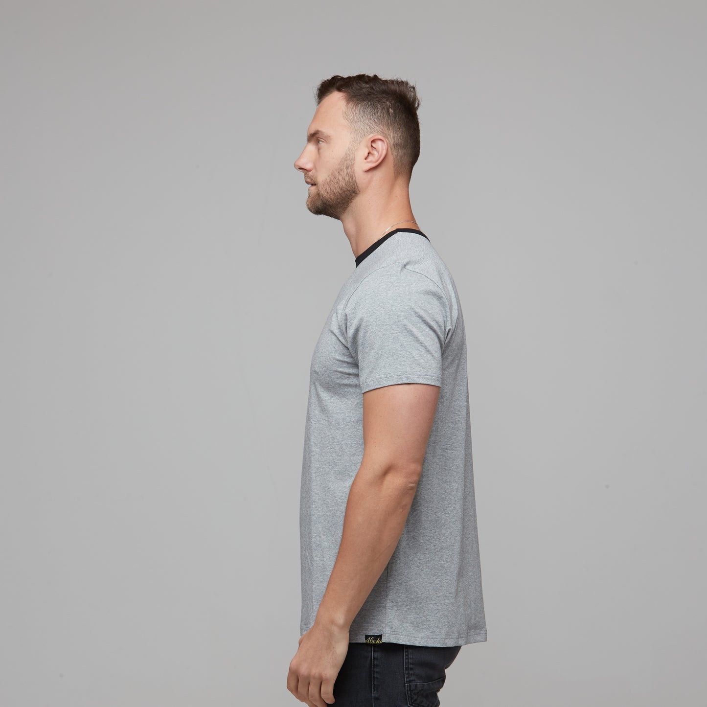 Wyatt Tee Grey Marle/Black