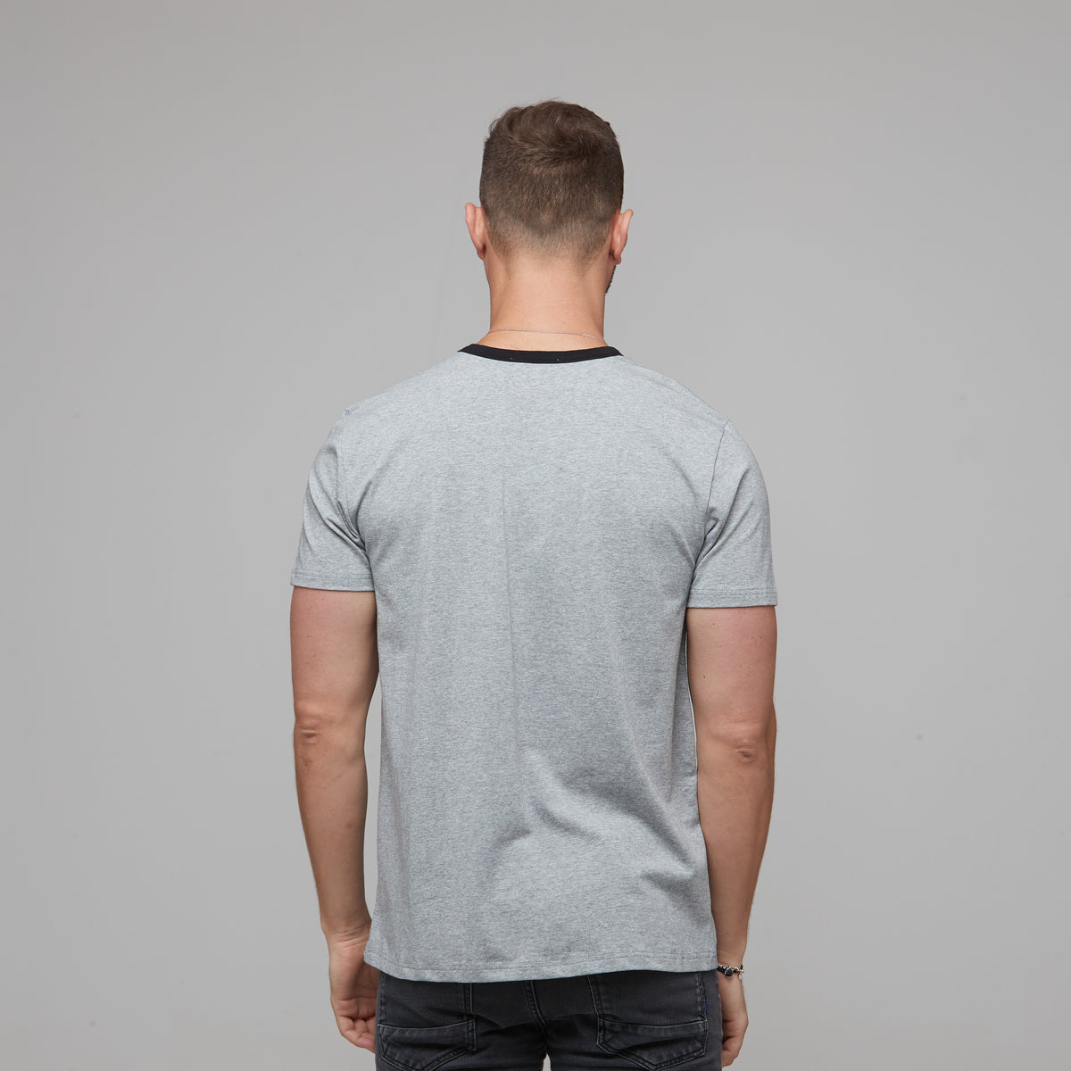 Wyatt Tee Grey Marle/Black