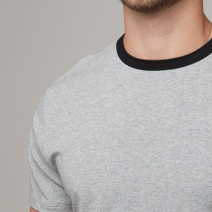 Wyatt Tee Grey Marle/Black