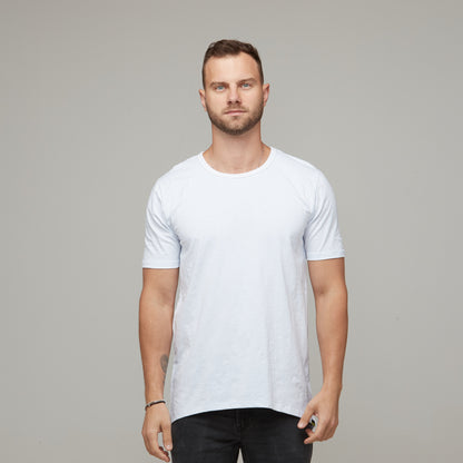 mens white fitted tee