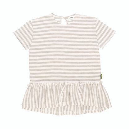 grey striped baby dress