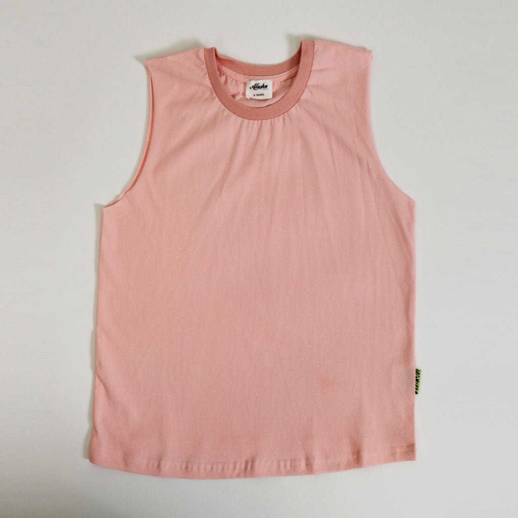 kids basic singlet pink