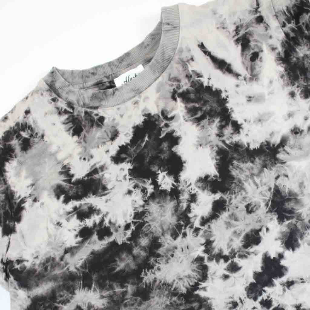 Zander Acid Wash Sweater Black/Grey