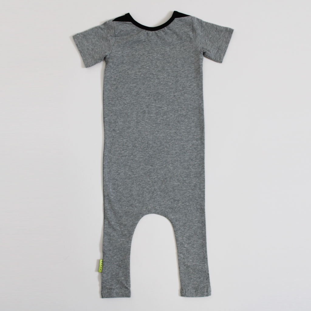 Jamie Romper Grey Marle/Black