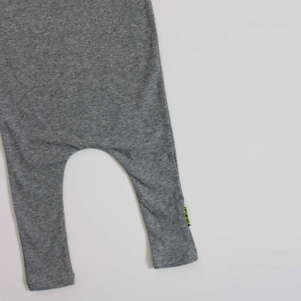 Jamie Romper Grey Marle/Fluro Yellow