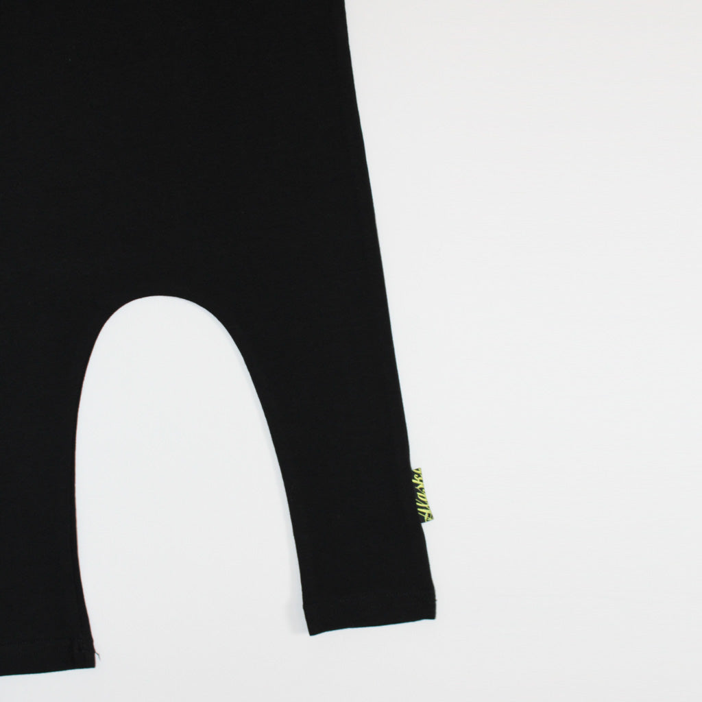 Jamie Romper Black/Fluro Yellow