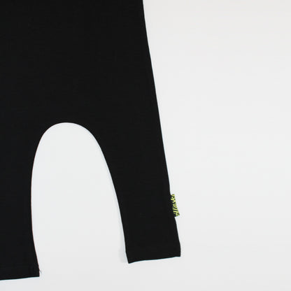 Jamie Romper Black/Fluro Yellow