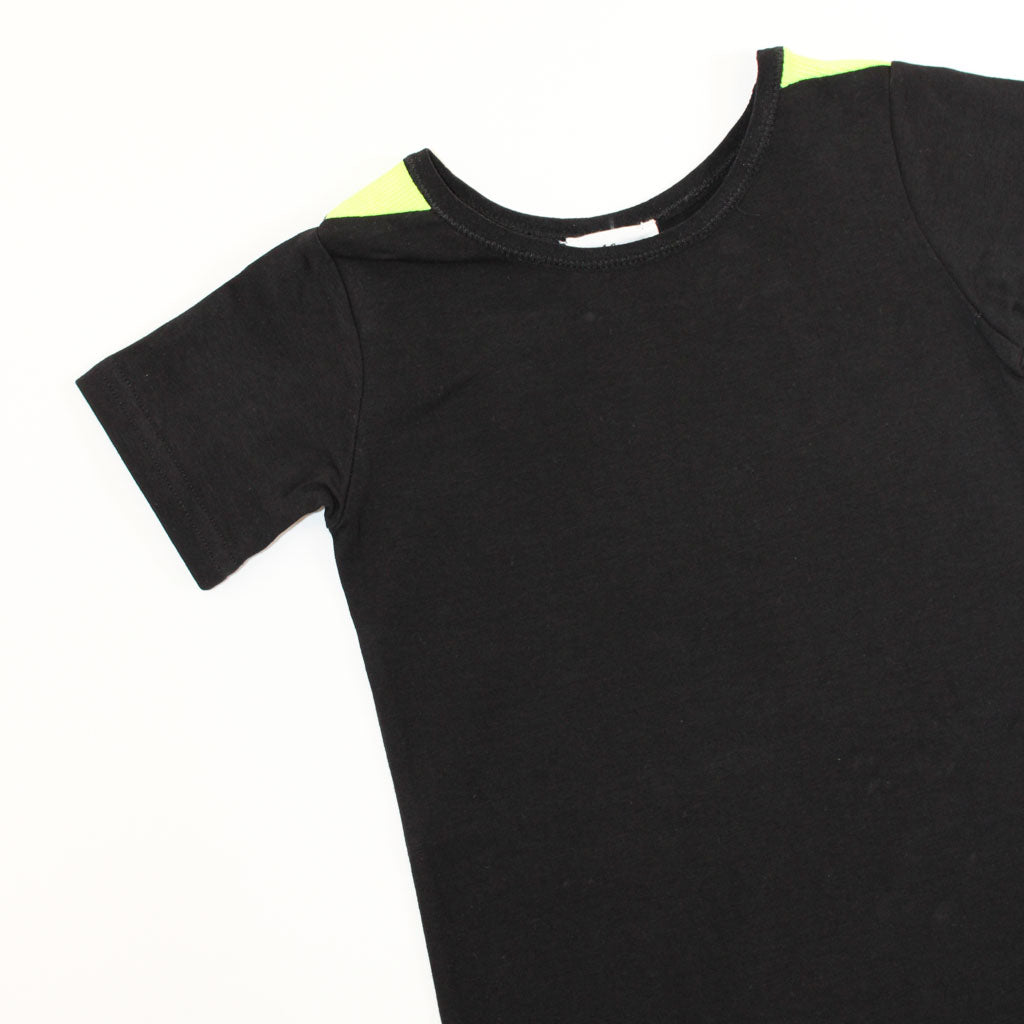 Jamie Romper Black/Fluro Yellow