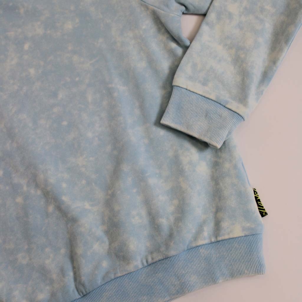 Zander Acid Wash Sweater Blue