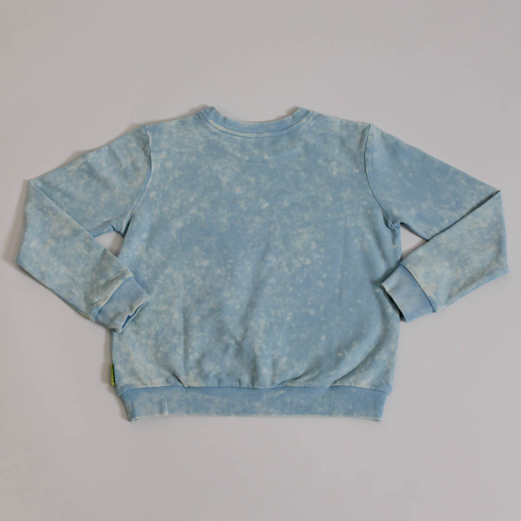 Zander Acid Wash Sweater Blue