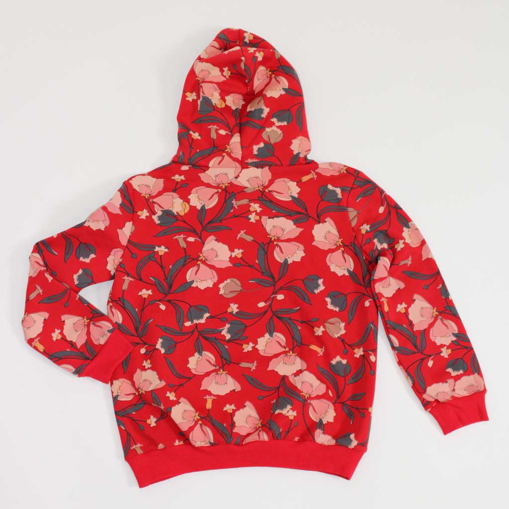 Storm Hoodie Red Floral