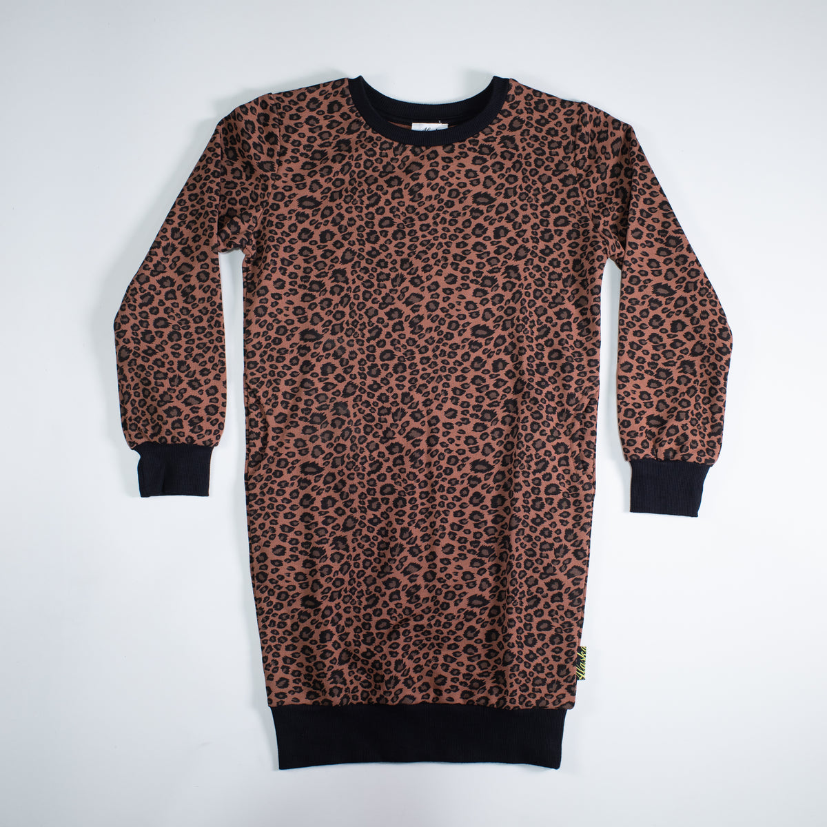 girls sweater dress leopard print