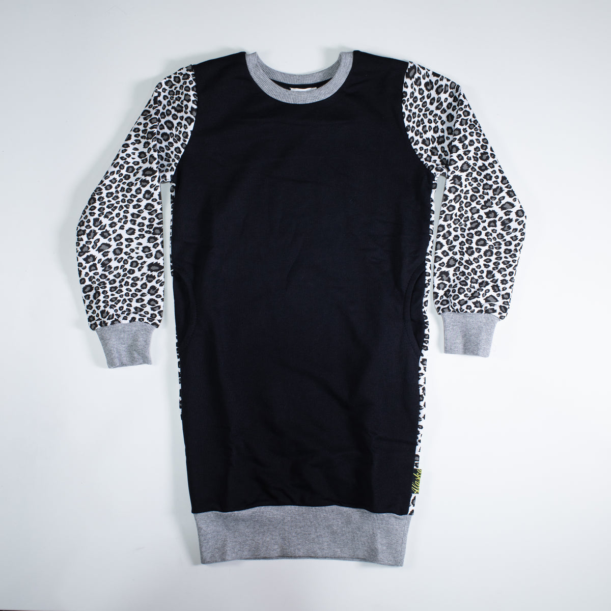 kids sweater dress leopard