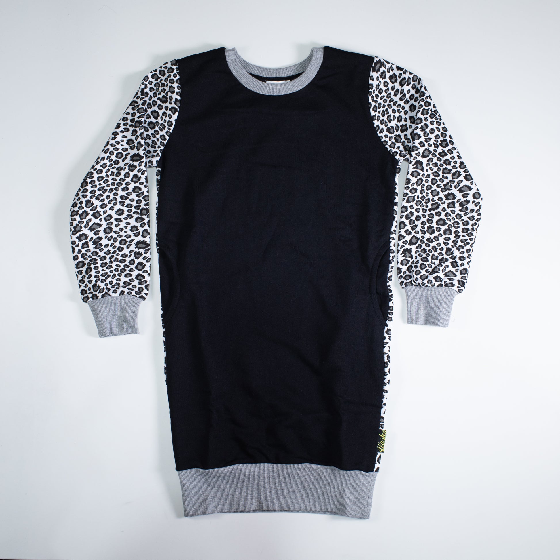 kids sweater dress leopard