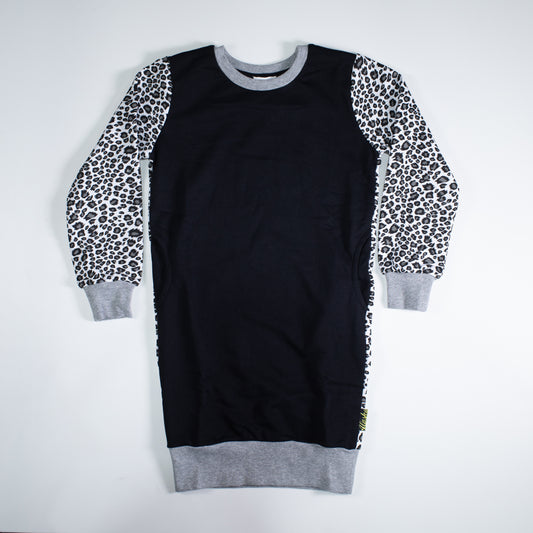 kids sweater dress leopard
