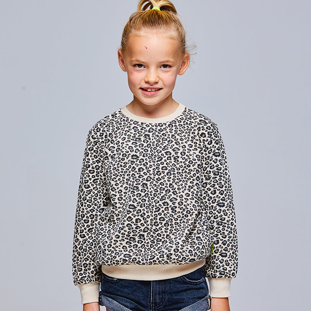 girls vanilla leopard sweater