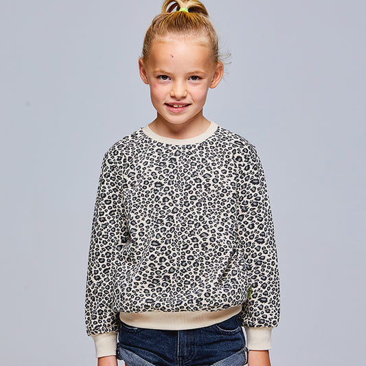 girls vanilla leopard sweater