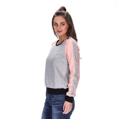 womens grey crew neck sweater