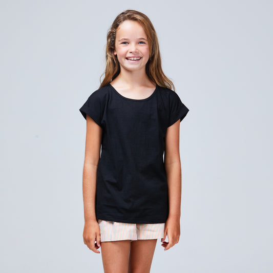 black girls basic tee