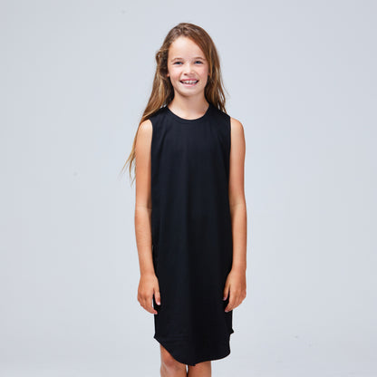 girls singlet dress black
