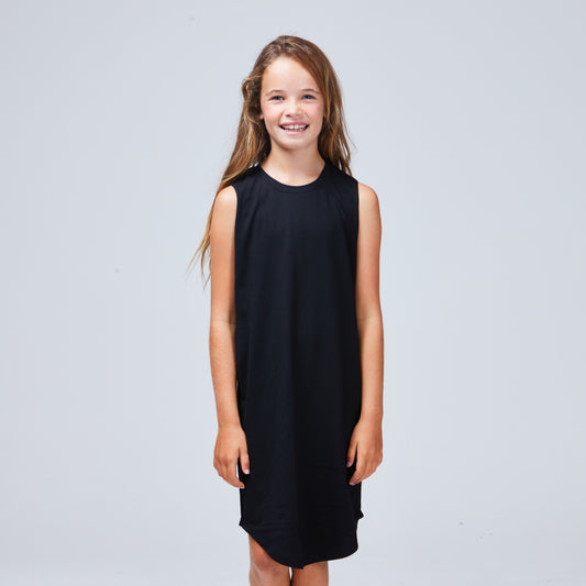 girls singlet dress black