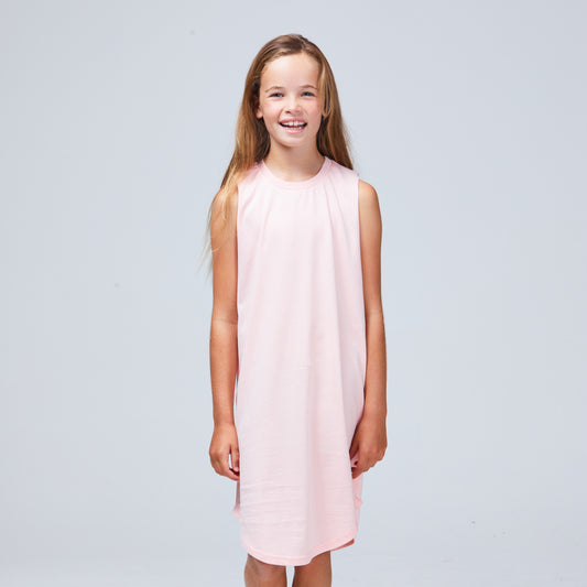 girls singlet dress pink