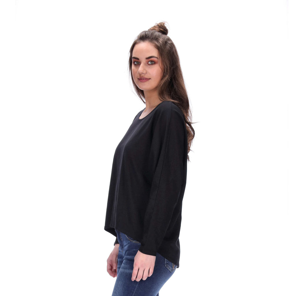 Amber Long Sleeve Top Black