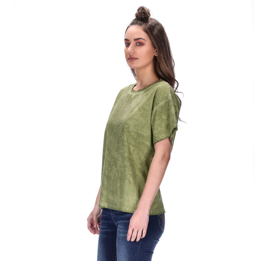 Avril Tee Acid Wash Khaki