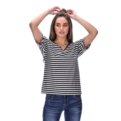 striped vneck tee
