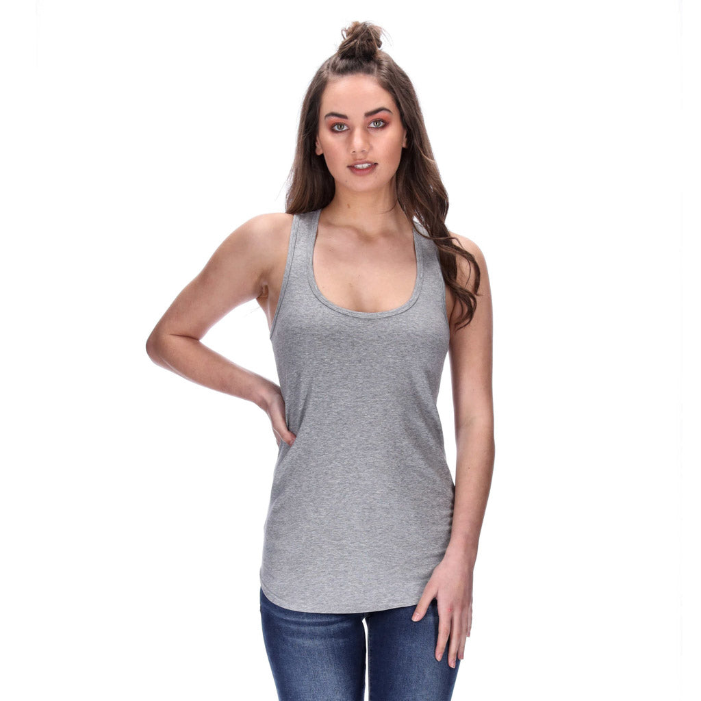 nz womens basic singlet grey