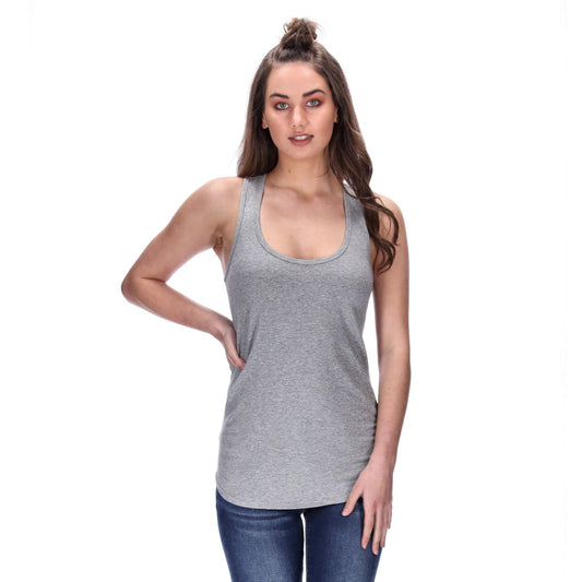 nz womens basic singlet grey