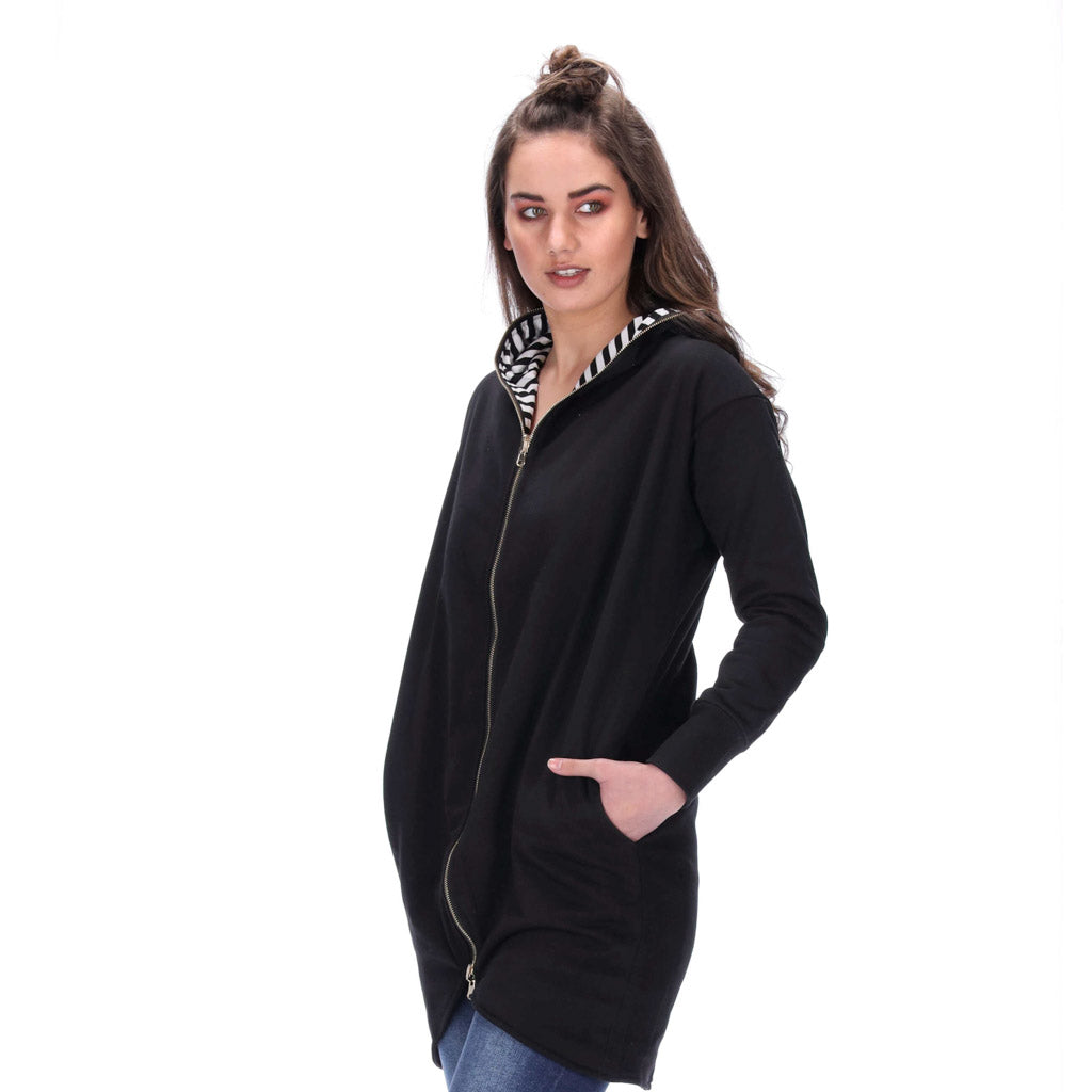 Britta Reversible Sweater Black/Stripe