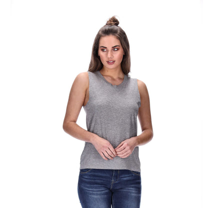 womens grey marle singlet