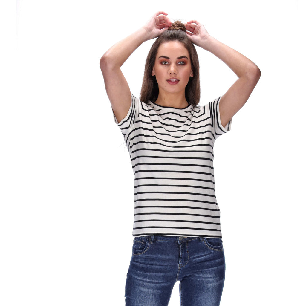 womens striped tee