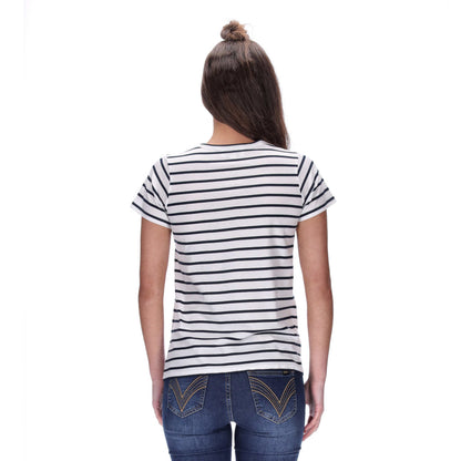 Cara Tee White/Navy