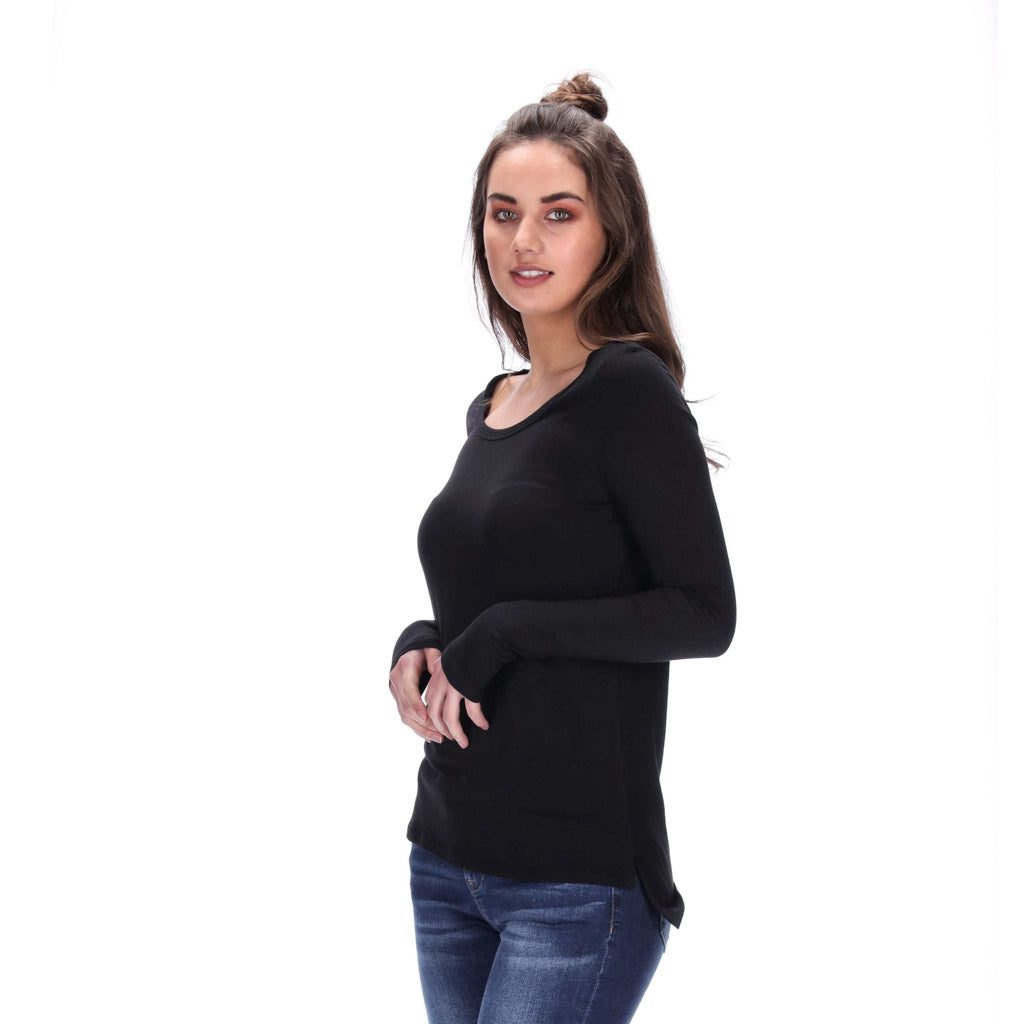 Carter Long Sleeve Top Black