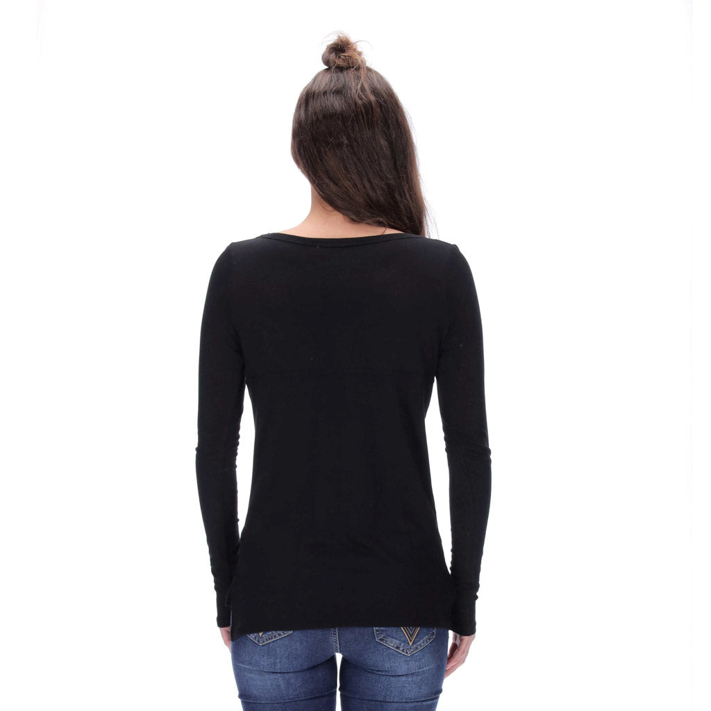 Carter Long Sleeve Top Black