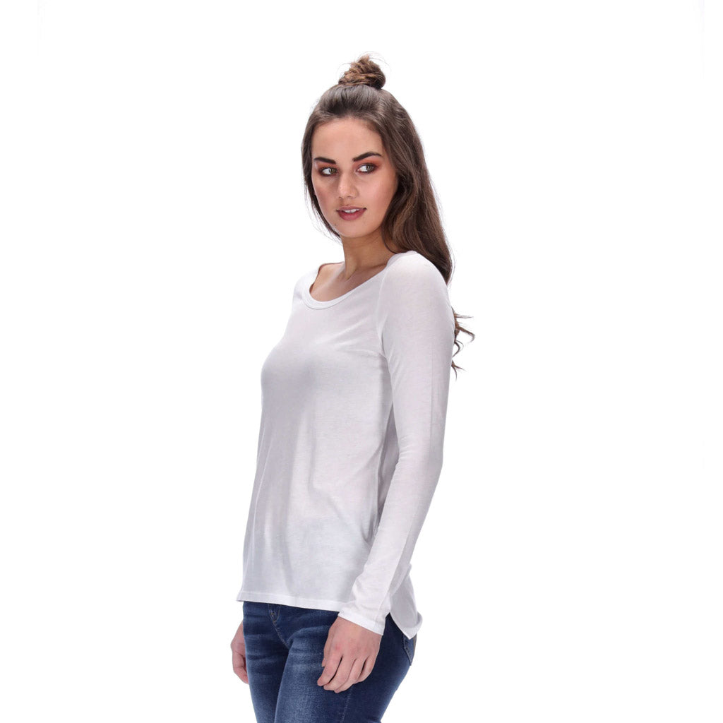 Carter Long Sleeve Top White