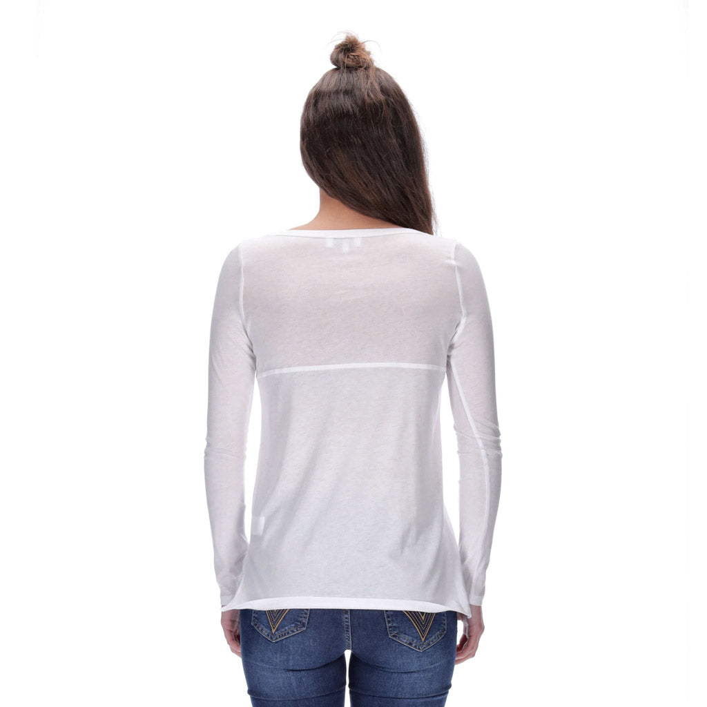Carter Long Sleeve Top White