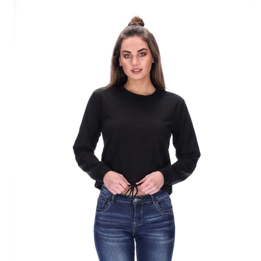 womens black cropped sweater