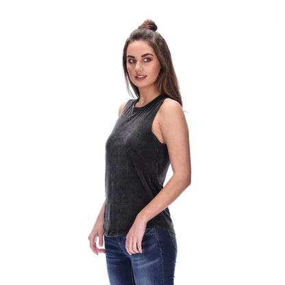 Chicago Singlet Distressed Black