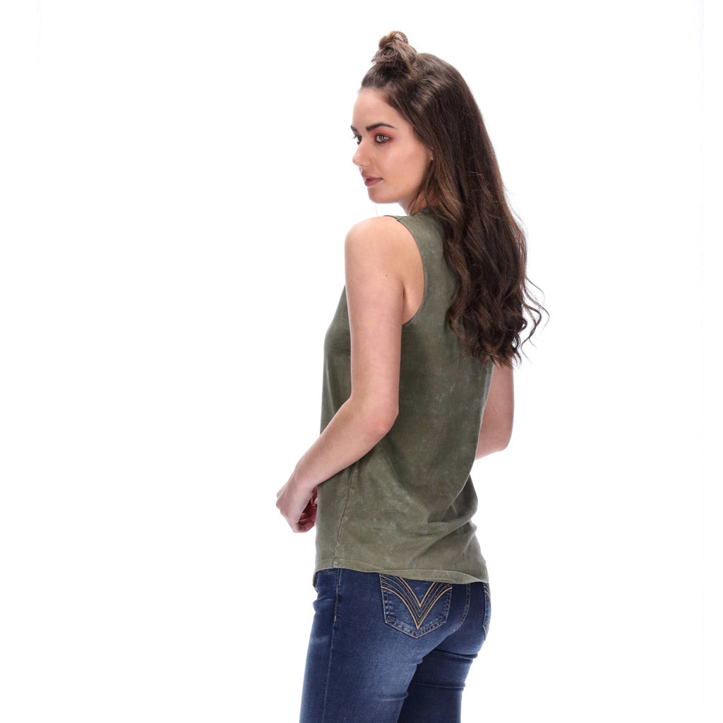 Chicago Singlet Distressed Khaki