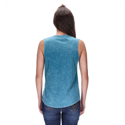 Chicago Singlet Distressed Teal