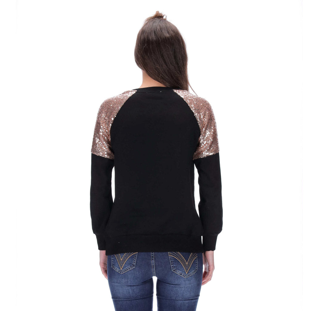 Courtney Sweater Black/Rosegold