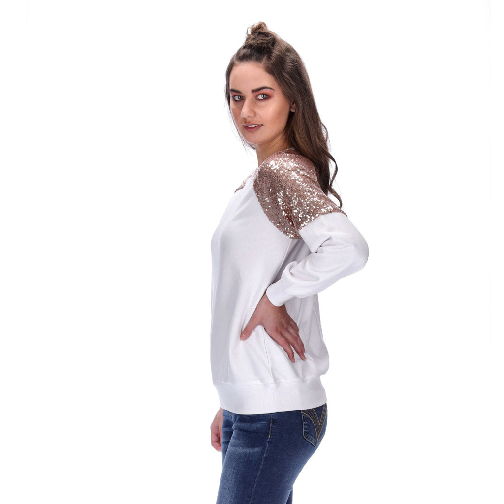 Courtney Sweater White/Rose