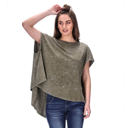 one size distressed khaki tee
