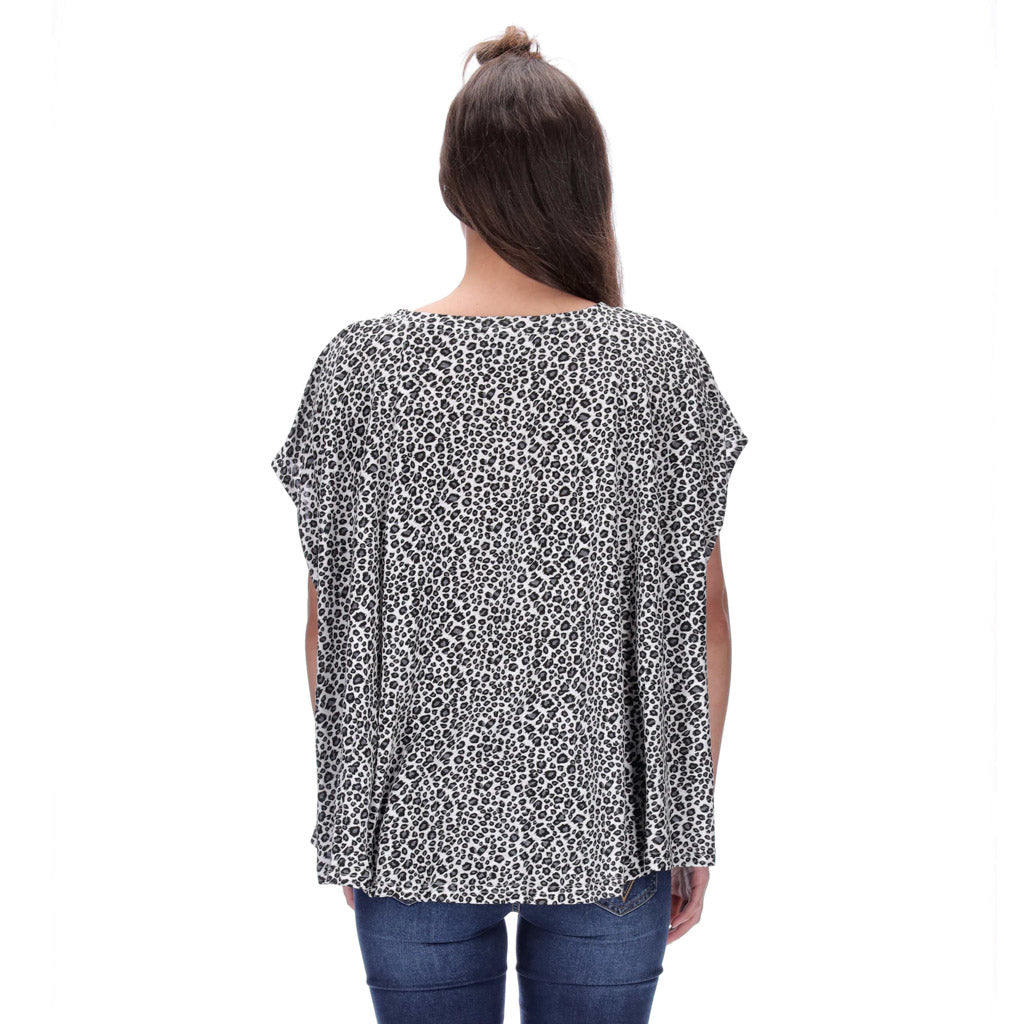 Cruz Tee White Leopard