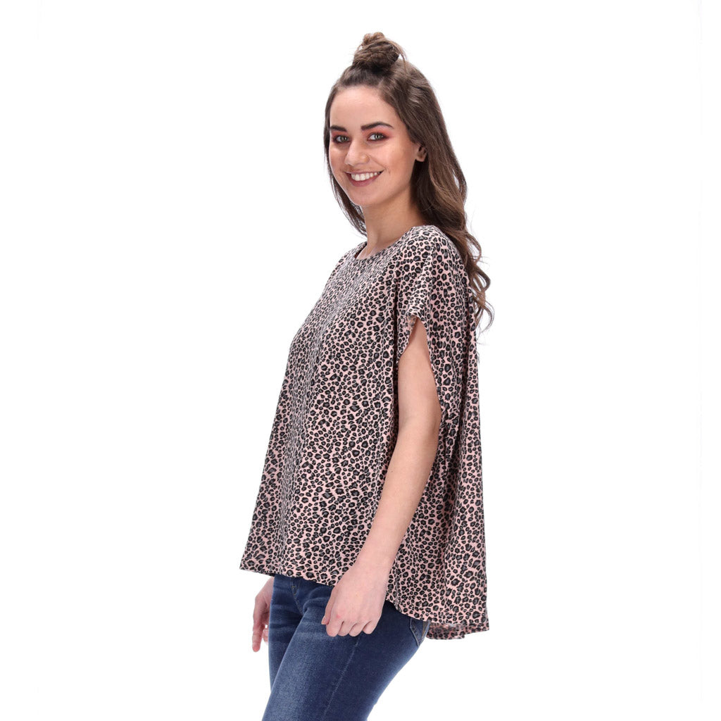 Cruz Tee Pink Leopard