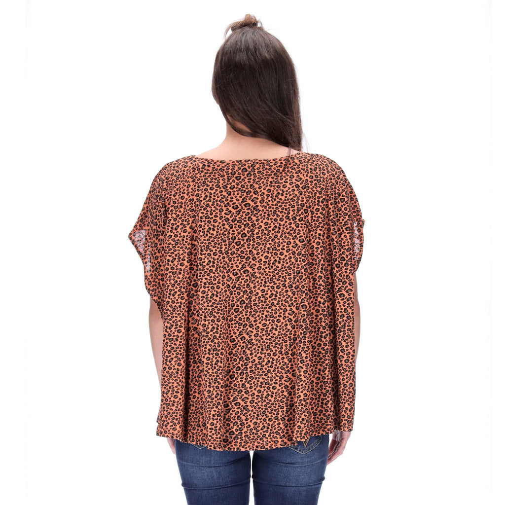 Cruz Tee Rust Leopard